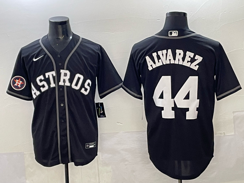 Men Houston Astros #44 Alvarez Black Nike 2025 MLB Jersey 034
